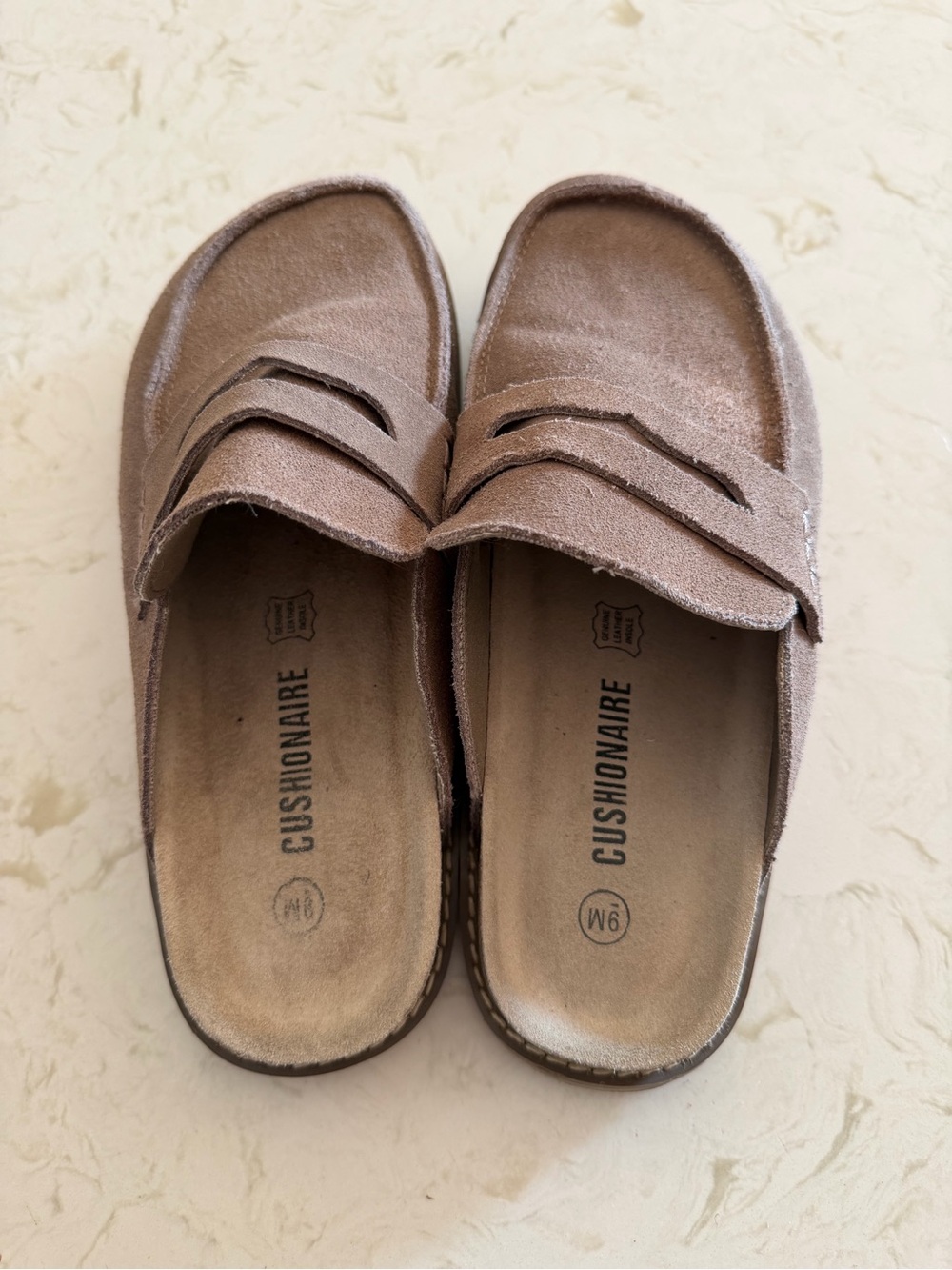 Cushionaire Women's Taupe Suede Slip-On Mule - Picture 3 of 3